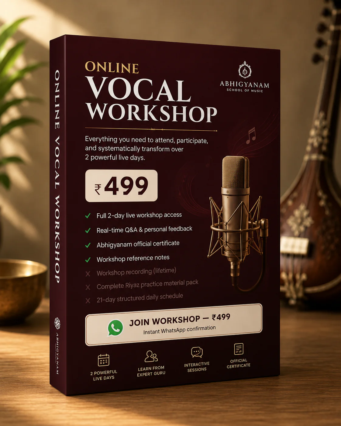 Online vocal workshop