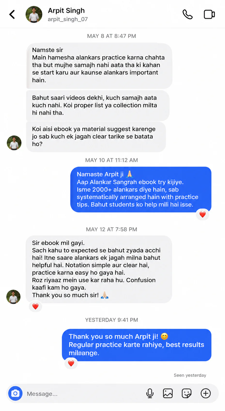 Learner experience testimonial